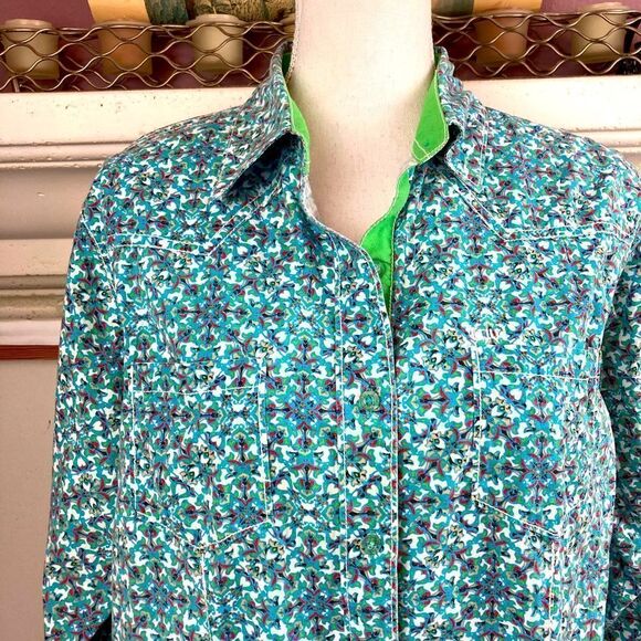 Cruel Cowgirl cotton button down w/ embroidery, patch and bling on back - Picture 2 of 9